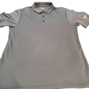 Golf America Mens Polo Shirt Gray Size Medium Polyester Short Sleeve Pullover